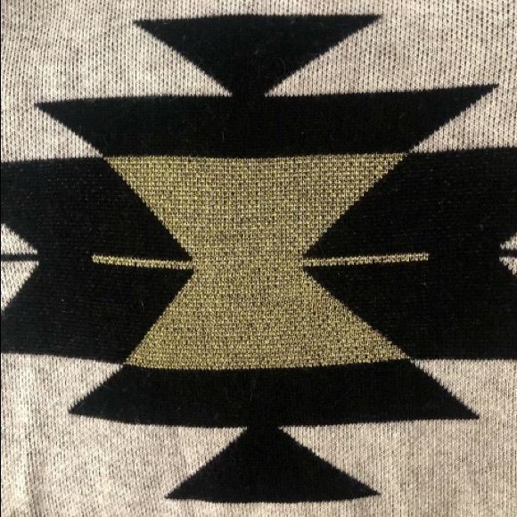 NEW AZTEC SWEATER WRAP Cardigan Jacket Open Front - Picture 7 of 8